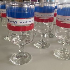 Vintage Harvey’s Washington D.C. Drinking Glass set of 6
